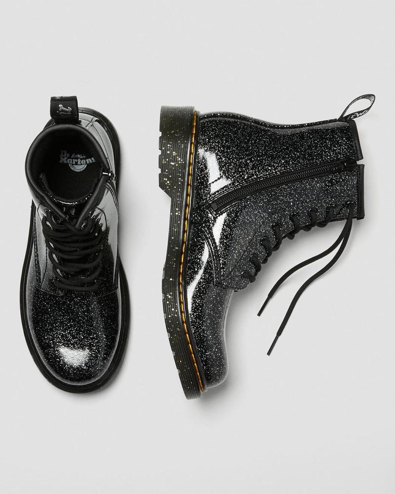 Dr Martens Youth 1460 Glitter Veterlaarzen Kinderen Zwart | NL 118NWY